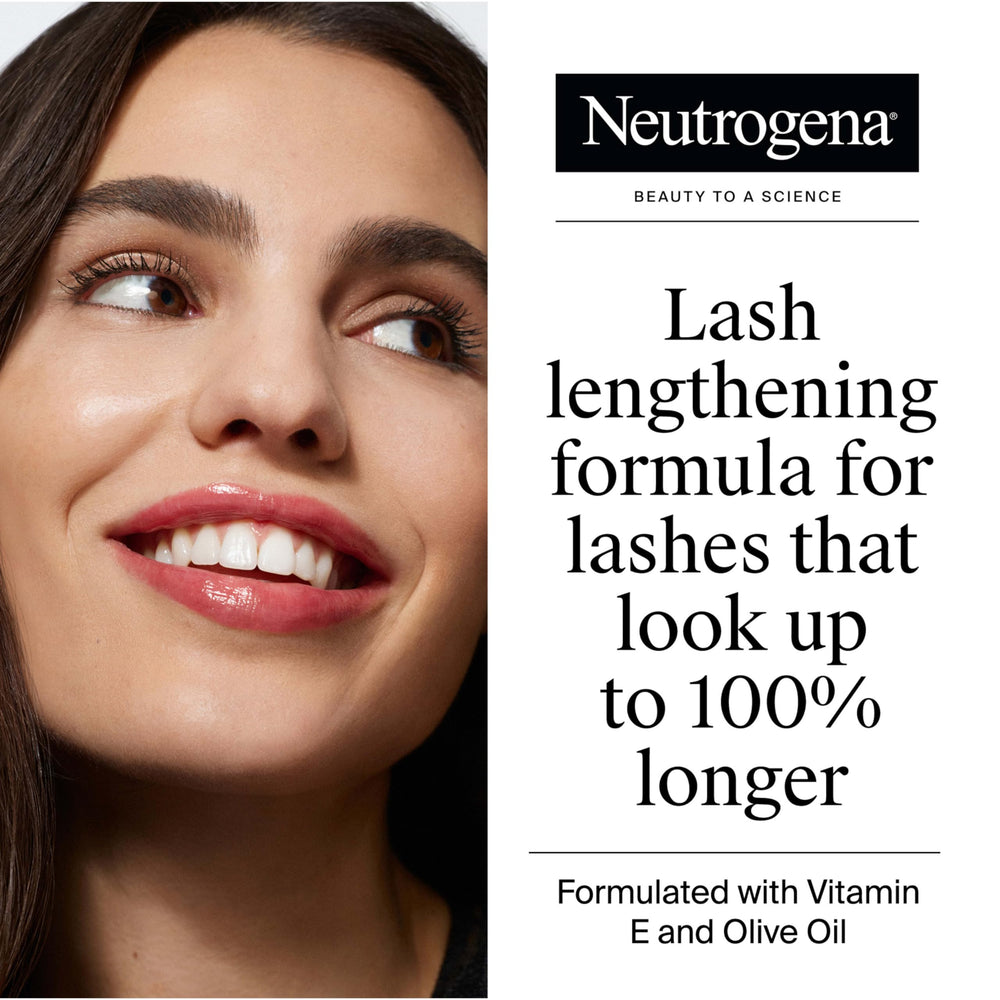 Neutrogena Longitudes Saludables Mascara con aplicador cepillo espiral para separación y alargamiento.