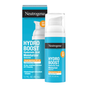 Neutrogena Hydro Boost crema hidratante SPF50 para protección diaria e hidratación duradera.