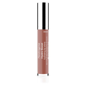 Neutrogena Hydro Boost Brillo labial en tubo con tono almendra claro para hidratación suave.