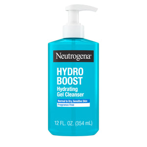 Neutrogena Hydro Boost, botella: limpieza suave con hidratación diaria.
