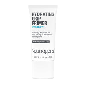 Primer hidratante Neutrogena Hydro Boost en bote, textura gel invisible para base suave.