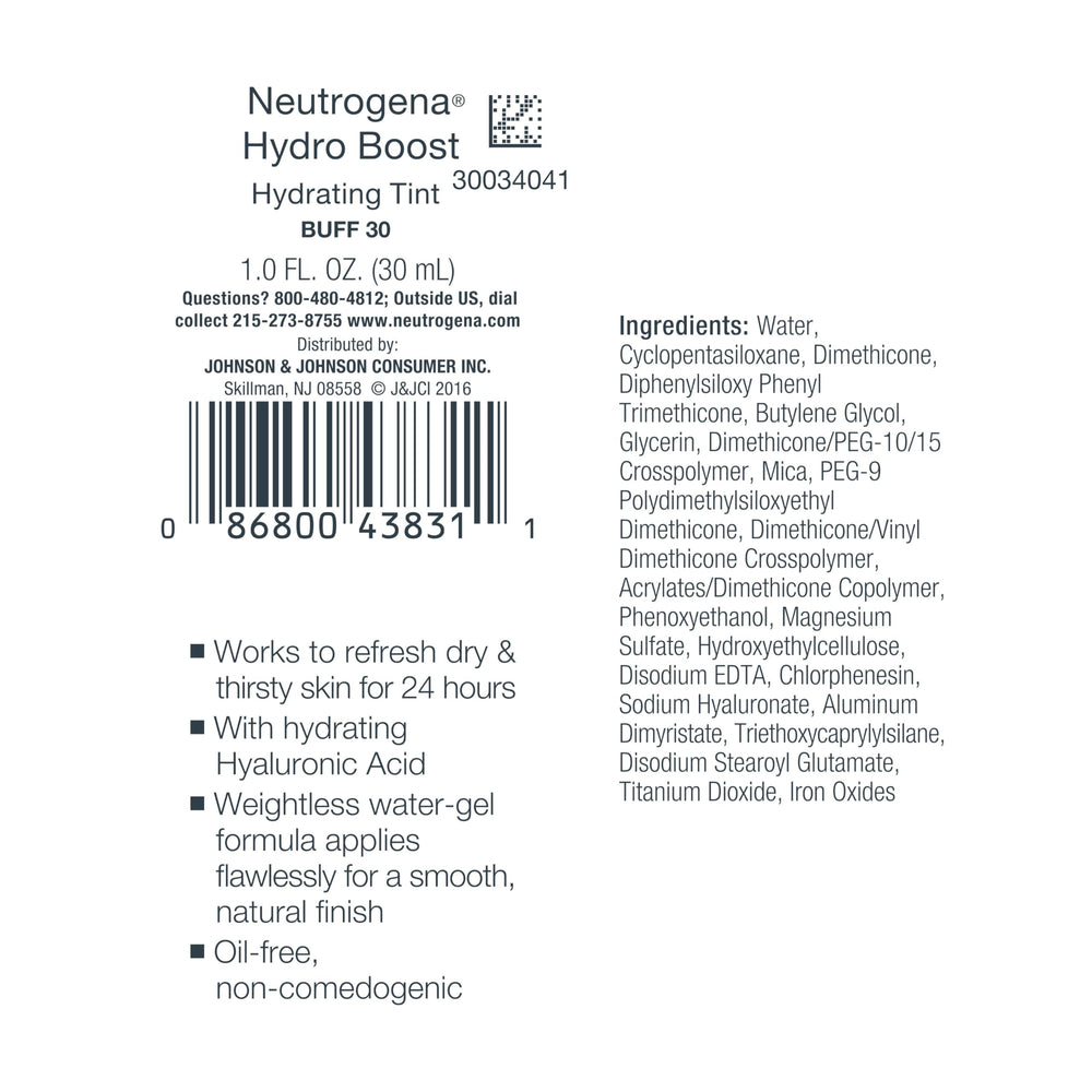 Neutrogena Hydro Boost Tinte hidratante, uso diario recomendado en rutina de cuidado