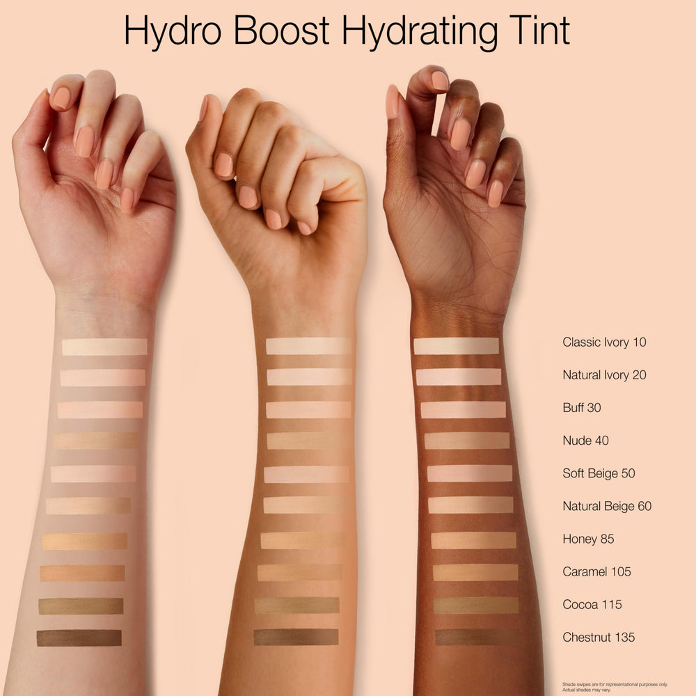 Diez tonos blendables de Neutrogena Hydro Boost Tint para ajuste perfecto