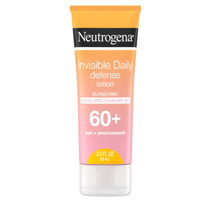Neutrogena Invisible Daily Defense, botella frontal, protección diaria para la piel