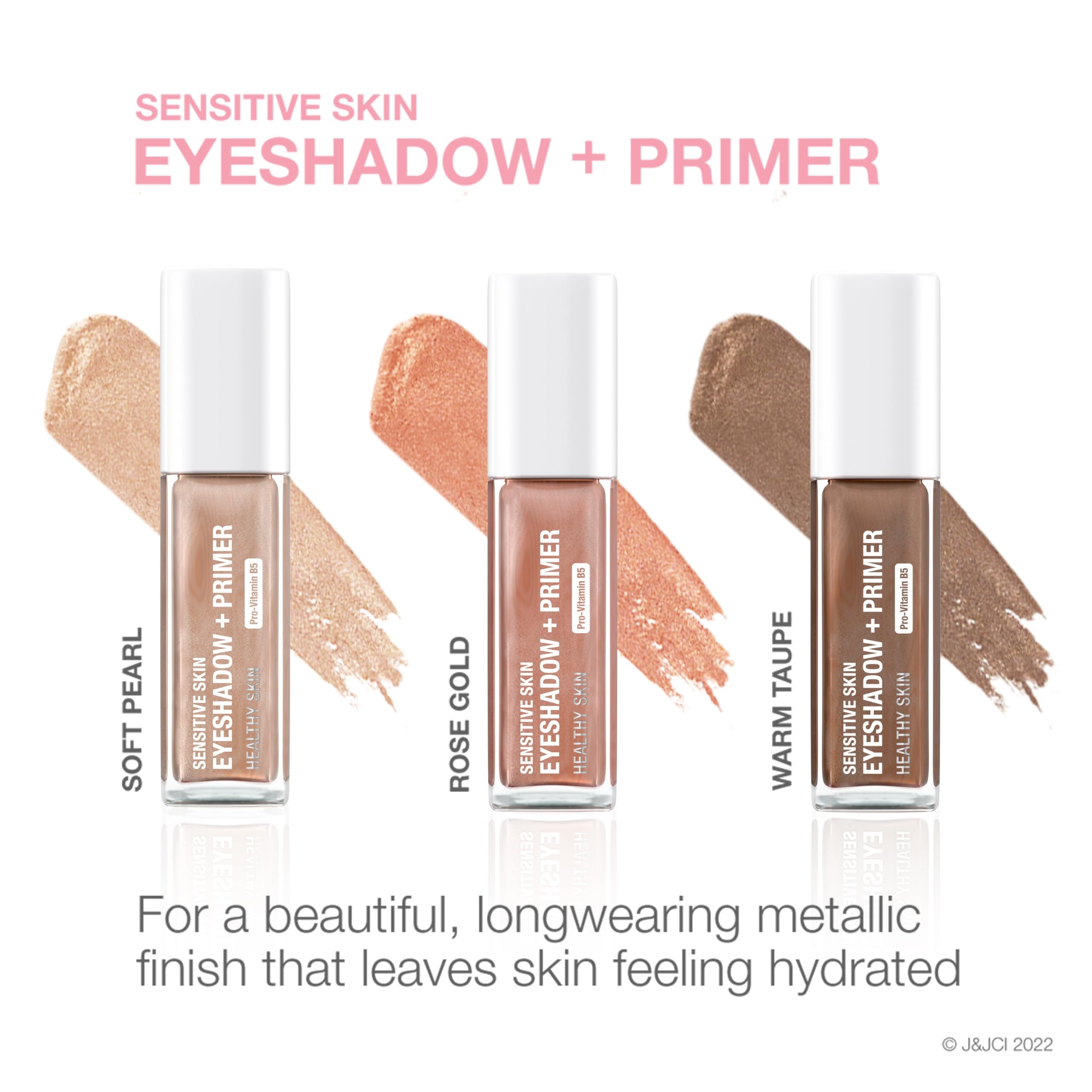Muestra de color en piel con acabado metálico suave de Neutrogena.