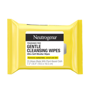 Neutrogena toallitas limpiadoras, empaque cerrable para uso diario y retoques rápidos.
