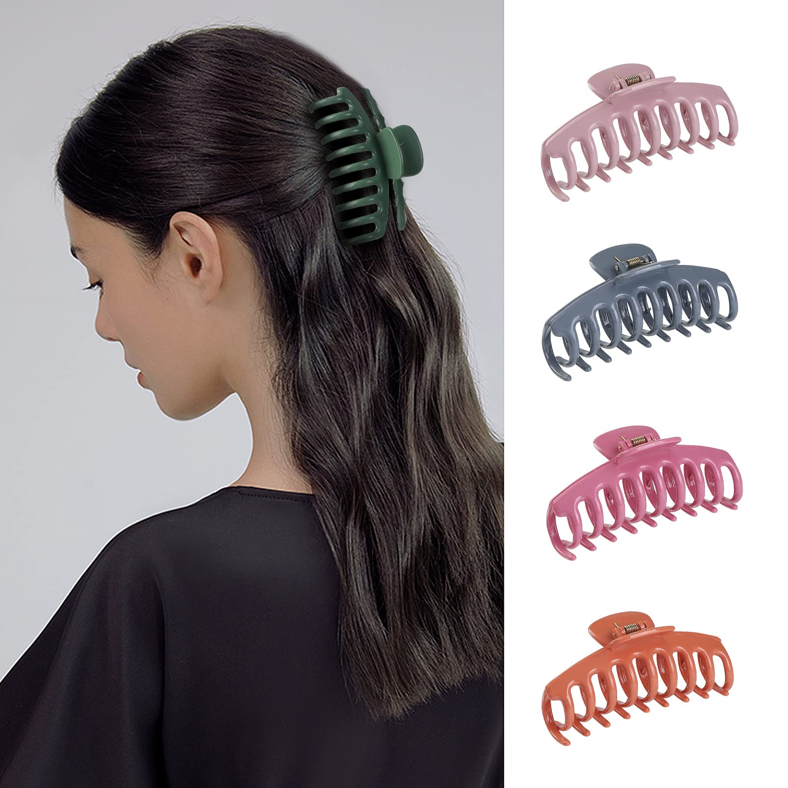 NEW LIVE clip de pelo grande blanco, ideal para mantener el cabello ordenado.