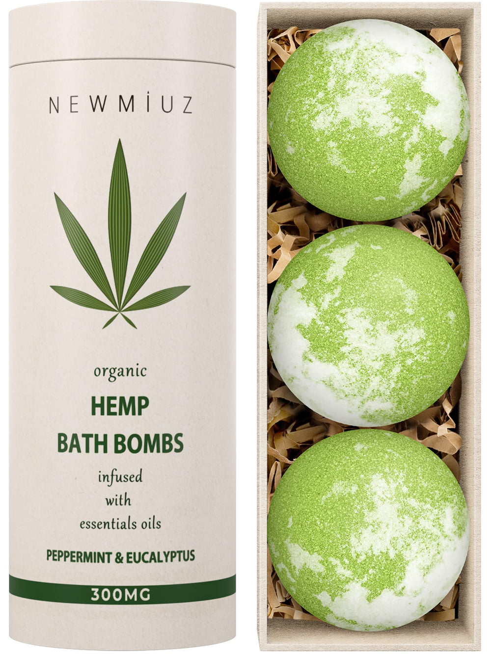 New Miuz bomba de baño canamo menta eucalipto para spa en casa