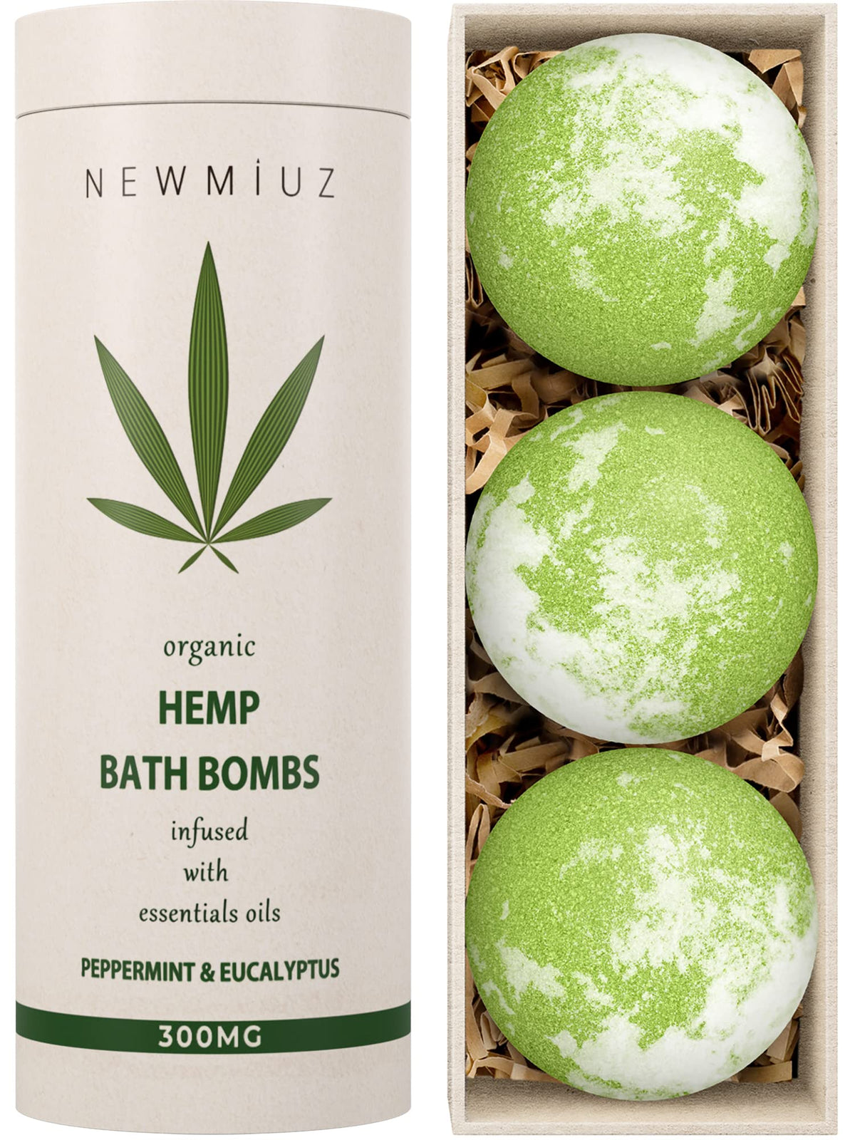 New Miuz bomba de baño canamo menta eucalipto para spa en casa