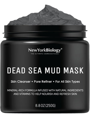 NEW YORK BIOLOGY Mascarilla Barro Mar Muerto, frasco rostro, purifica poros y suaviza la piel.