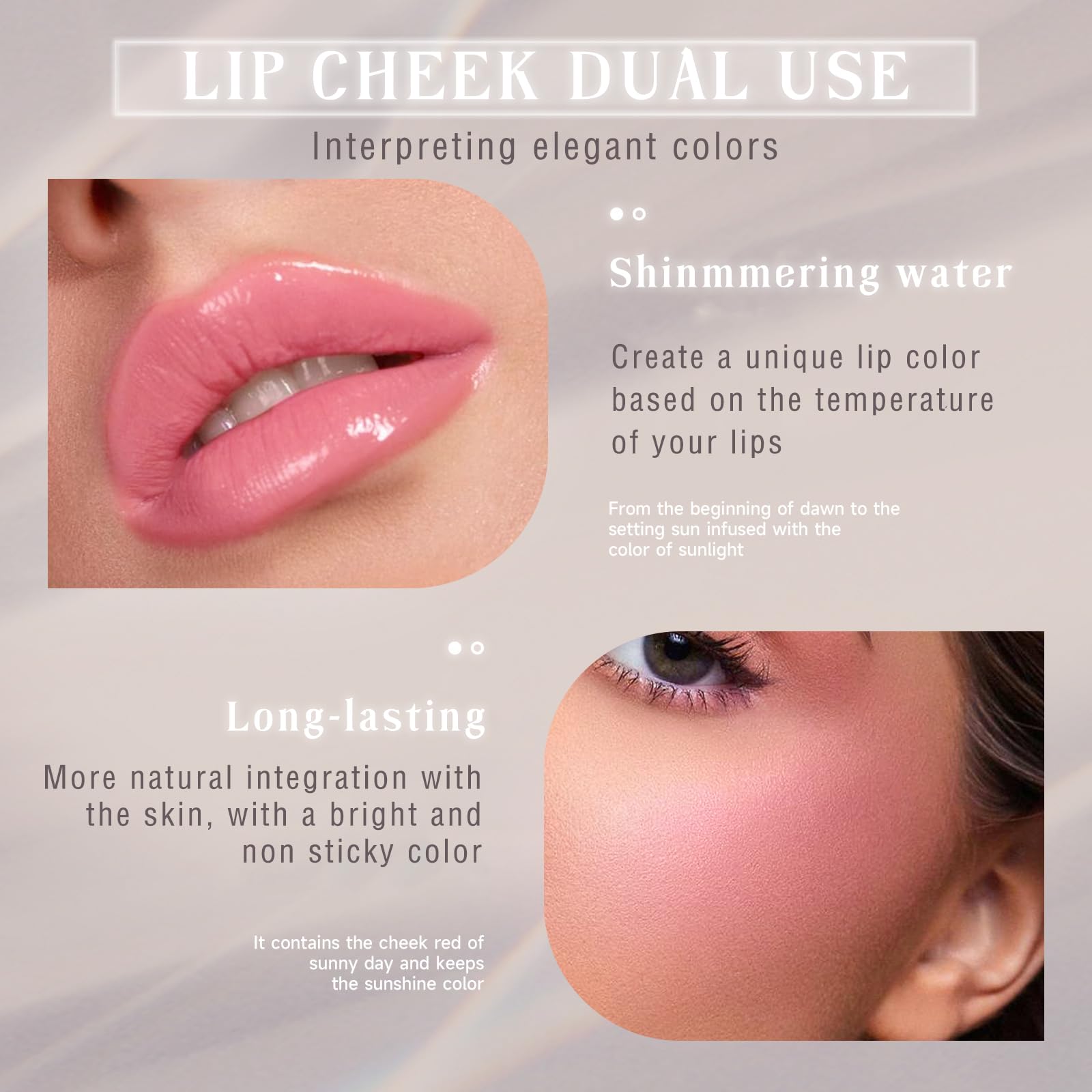 NewBang producto multiuso para labios y mejillas en un solo paso