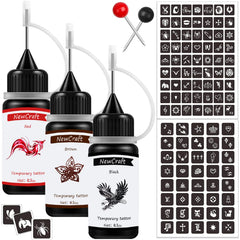 NewCraft kit de tatuaje temporal con 103 plantillas para diseño