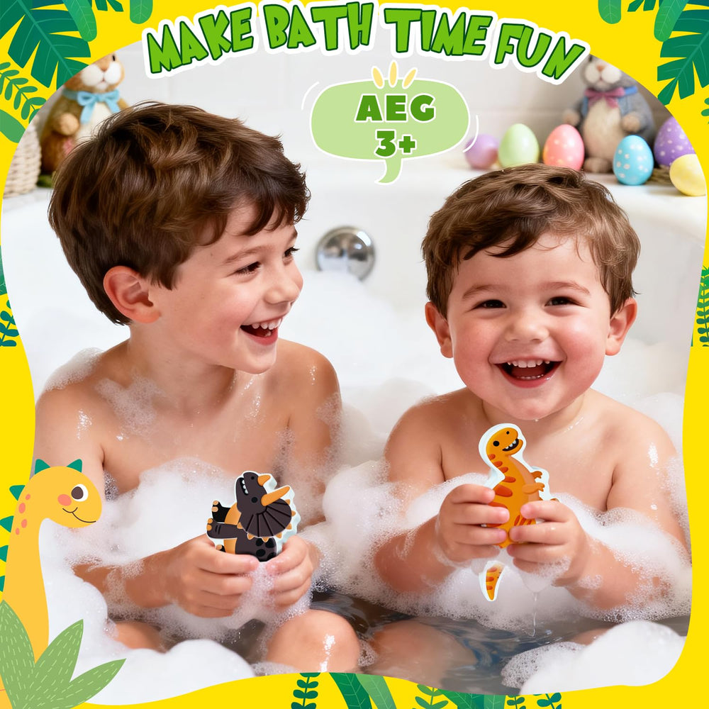 Bomba de baño NEWFEIFAN dinosaurio con espuma cremosa y aroma suave.