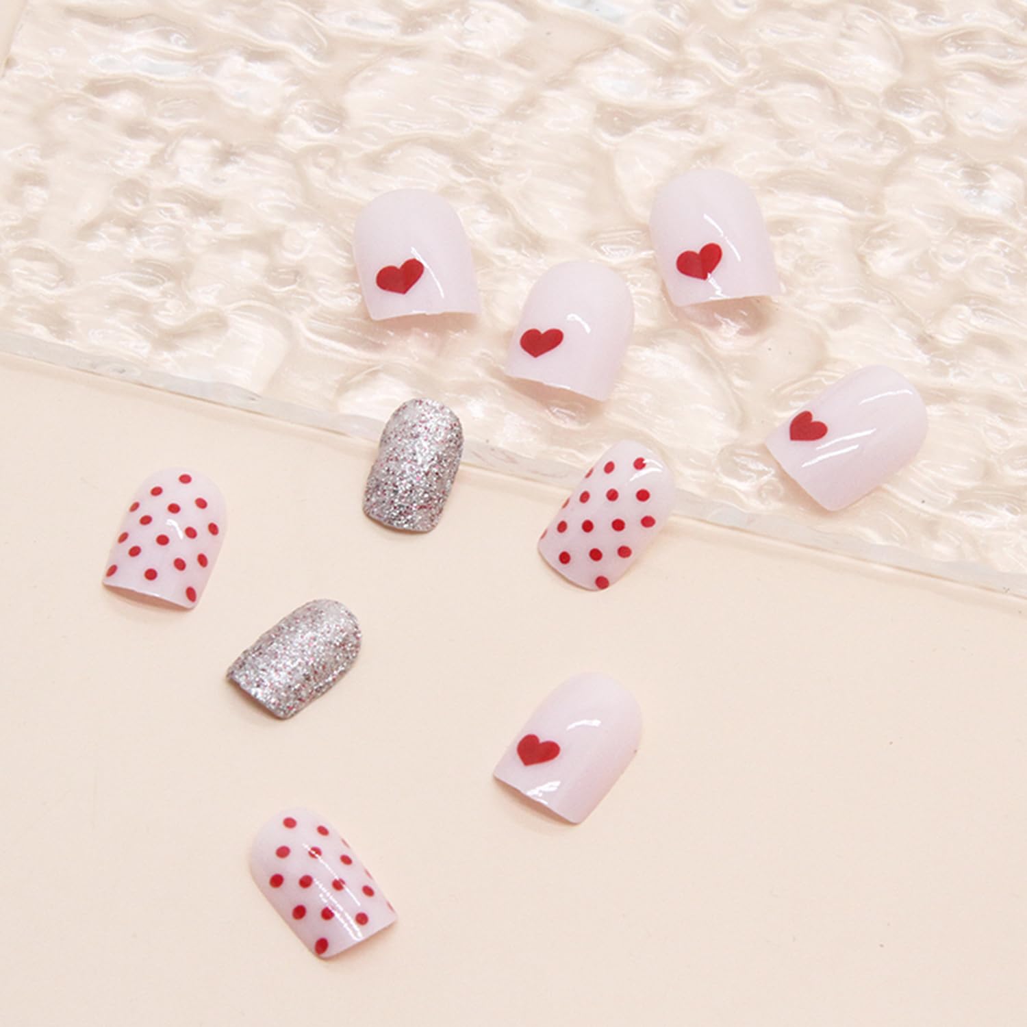 Paquete NEWSPIED con corazones y brillo, 24 piezas para arreglos románticos
