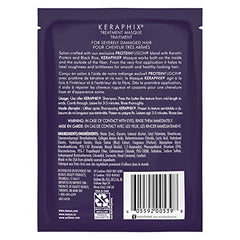 Nexxus Keraphix Mascarilla aplicada en media a puntas, reparaciones suaves.