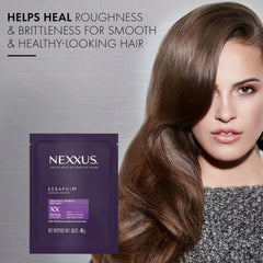 Nexxus Keraphix Mascarilla con aroma suave durante la aplicación.