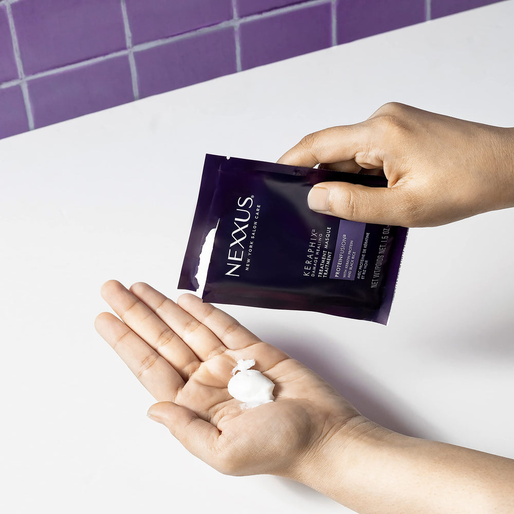 Nexxus Keraphix Mascarilla cabello más alineado y flexible.