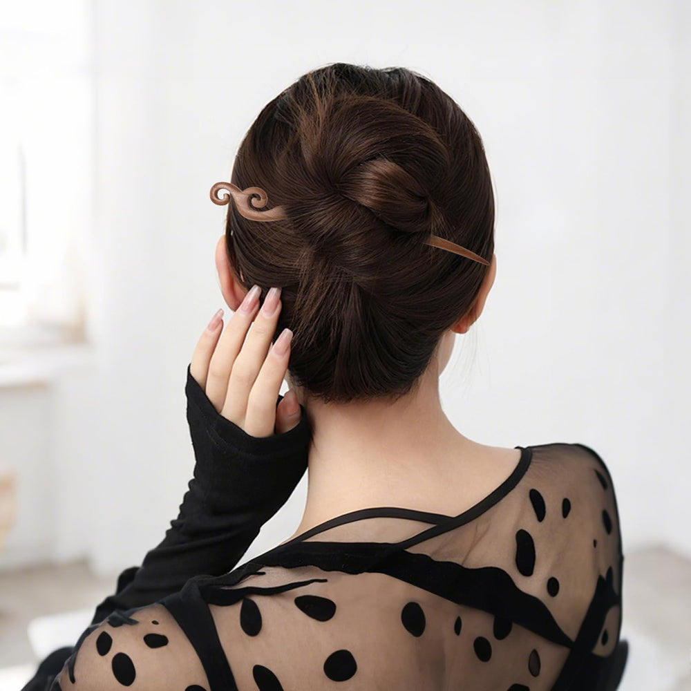 Ngdhkd palillos de pelo de madera, modo chignon rápido para días ocupados.