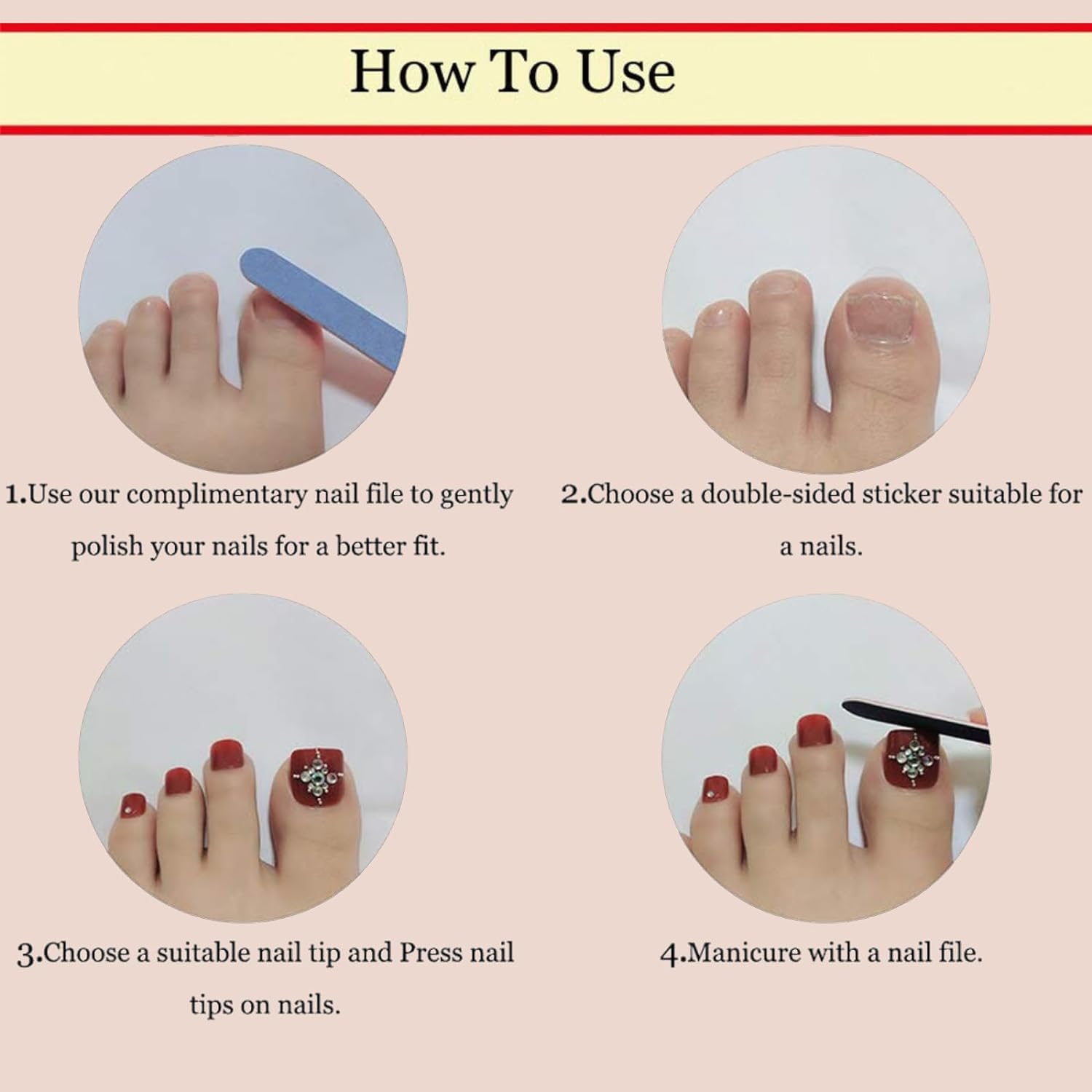 NHIXK empaque contenido completo para manicura rápida
