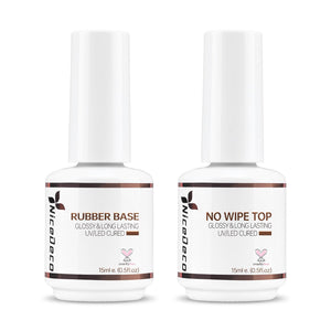 Nicedeco base de caucho, botella de 15 ml para uñas más resistentes.