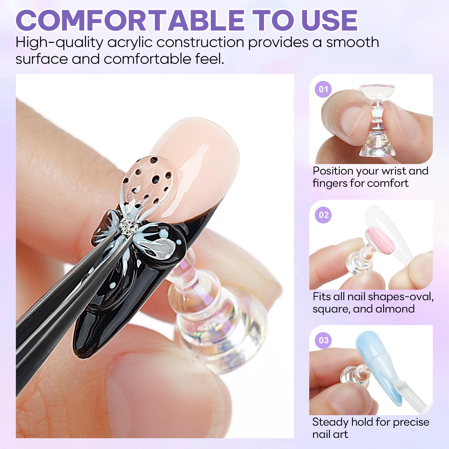 Base transparente Nicedeco para fijar uñas con claridad