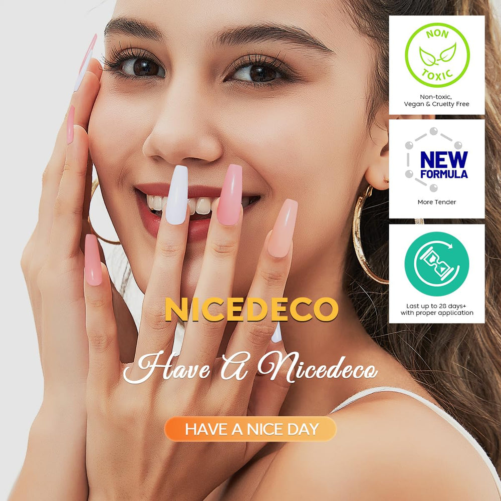 Nicedeco set de 2 piezas, base y capa superior, manicura completa.