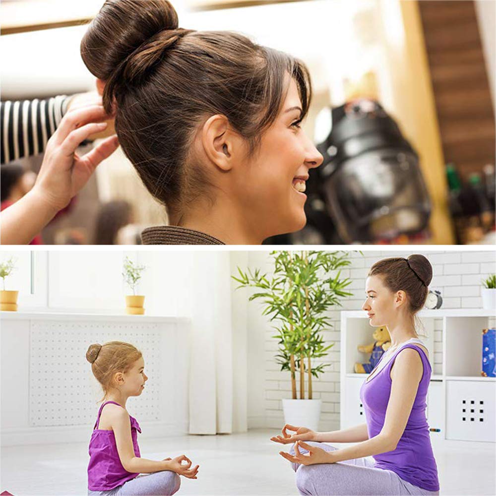 NICEMOVIC donut moño para fiestas y yoga, solución rápida para recoger el cabello.
