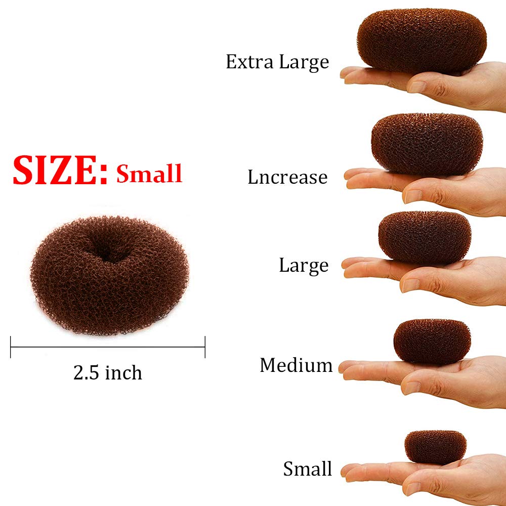 NICEMOVIC donut moño 2,5 pulgadas, ideal para peinados fáciles con cabello corto.