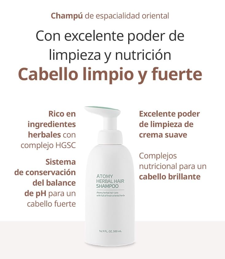 Aplicación suave del acondicionador Atomy en medios y puntas.