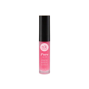 Nicka K Pure Lip Oil Frambuesa, botella-vertido para labios y hidratación suave.