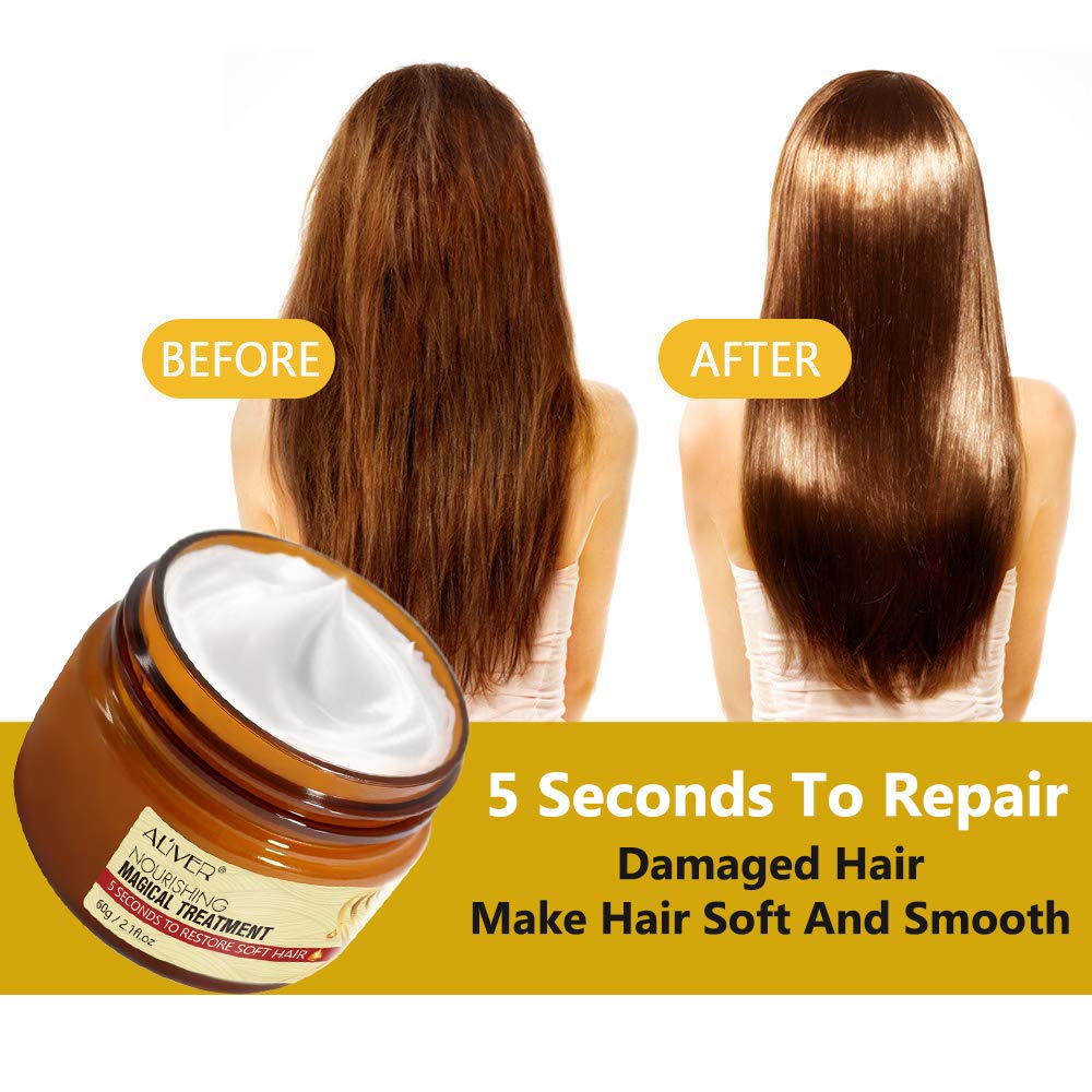 NIFEISHI Aceite Mágico, aplicación en manos para nutrir cabello rápidamente