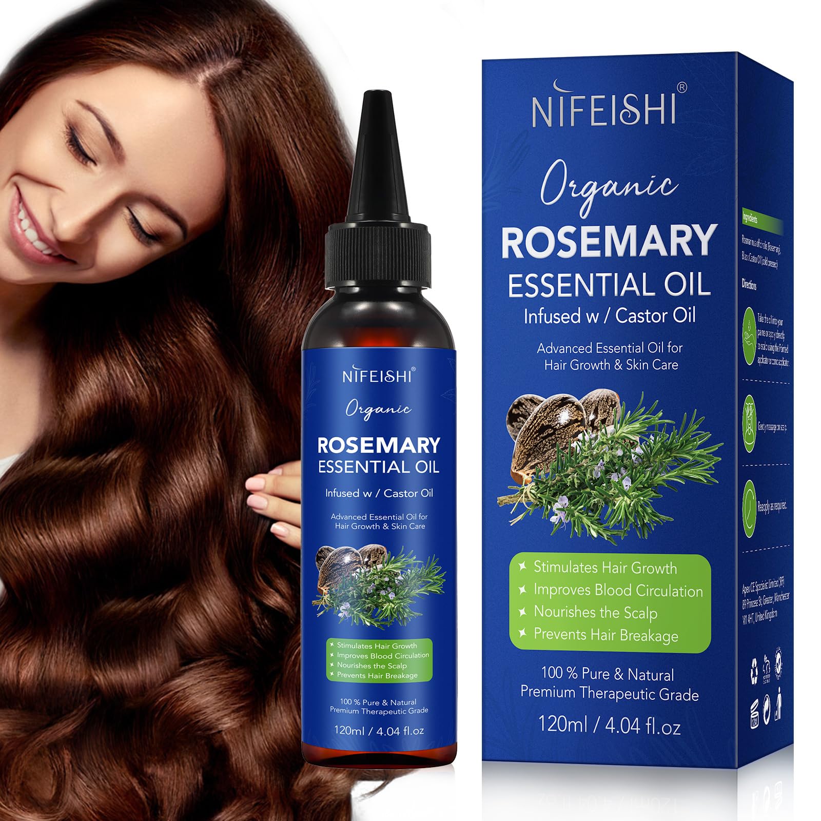 NIFEISHI Aceite romero cuidado total cabello piel