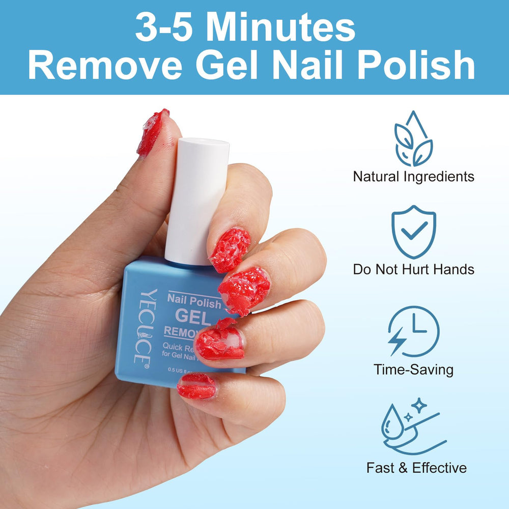 Aplicación de capa delgada con removedor gel NIFEISHI para cuidado suave de uñas.