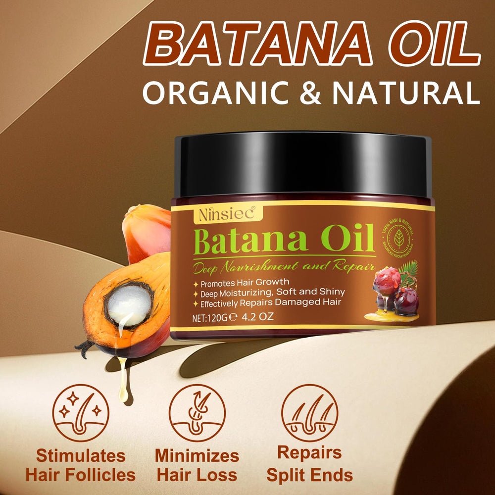 Ninsiec Batana: cabello con brillo natural gracias al aceite.