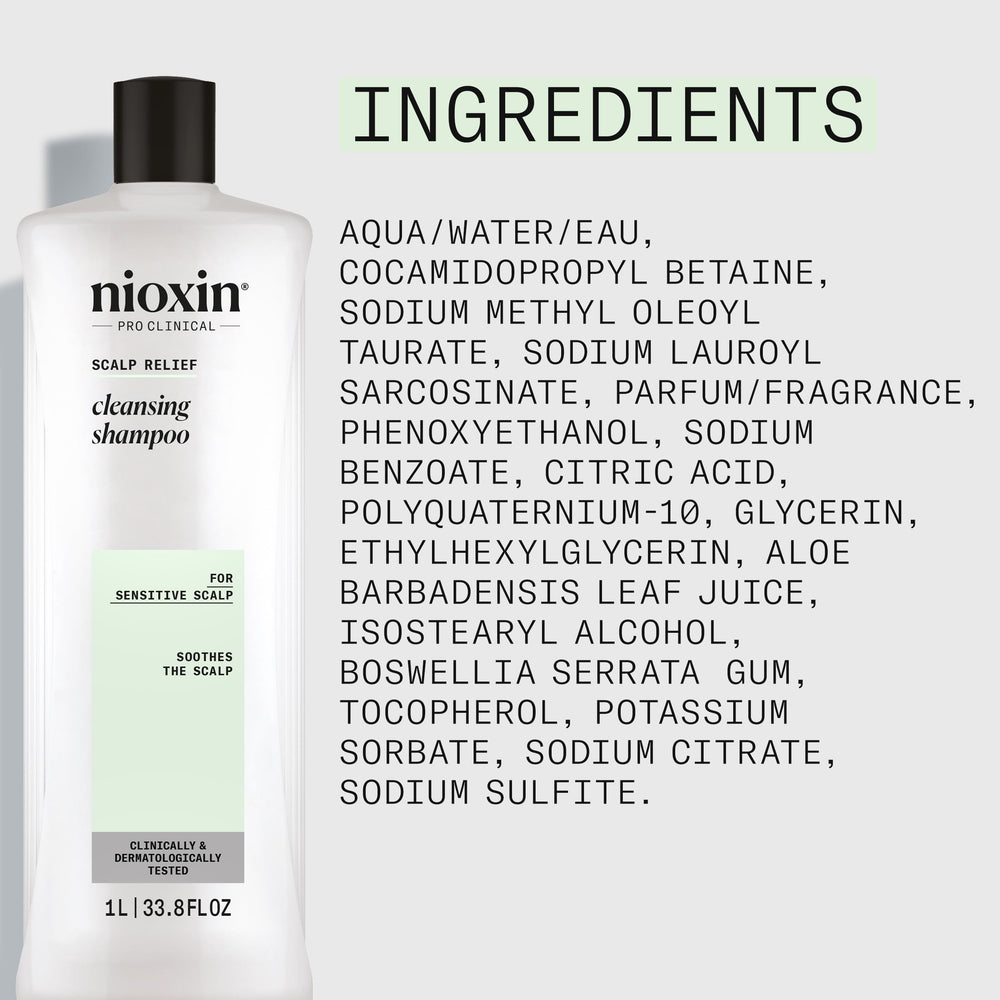 NIOXIN Alivio cuero cabelludo, vitamina E, nutrición suave.
