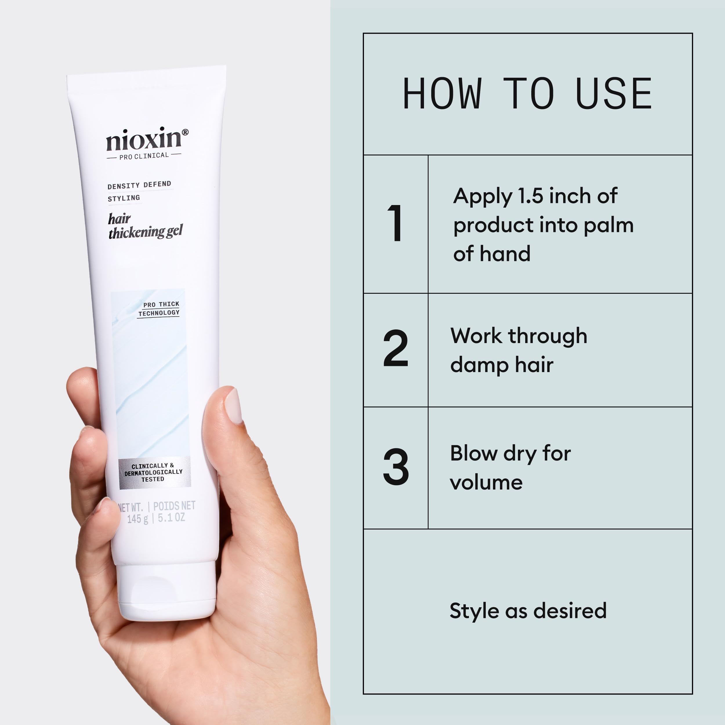 Textura suave de Nioxin Density Defend deja cabello sedoso