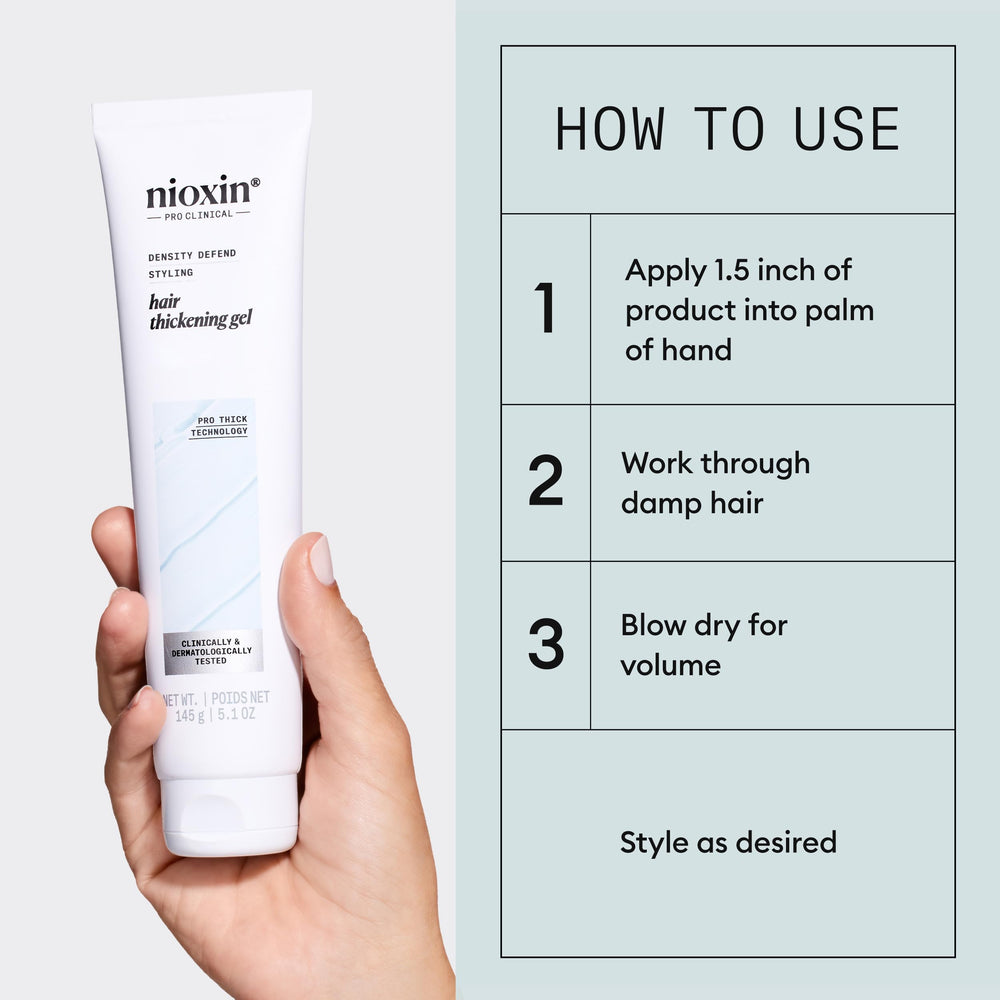 Textura suave de Nioxin Density Defend deja cabello sedoso