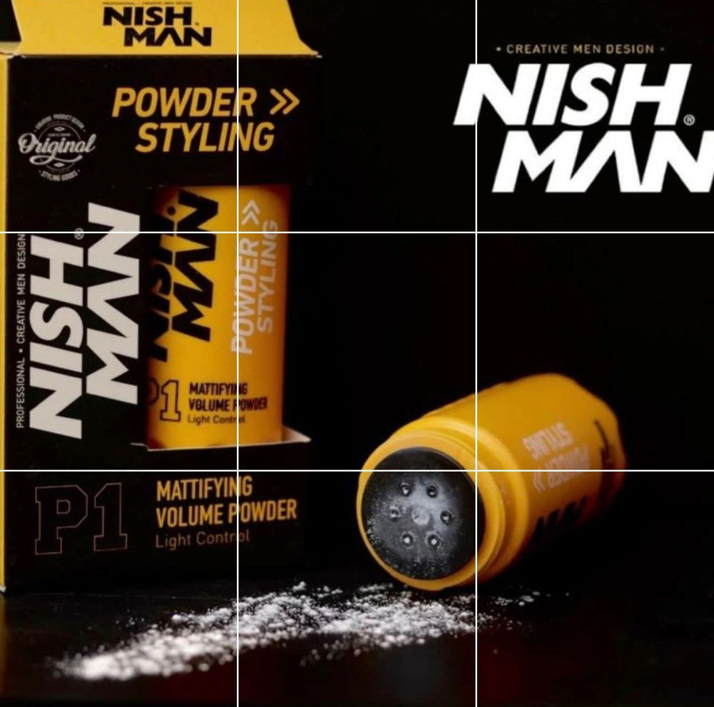 Nishman P1 polvo ligero para peinados texturizados y rápidos cambios