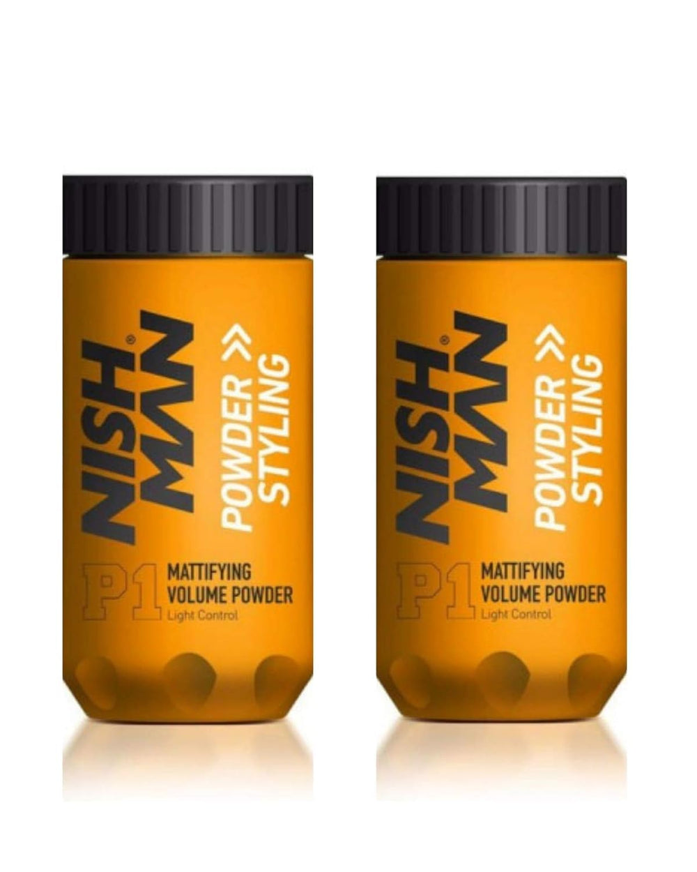 Polvo de Nishman para peinado con acabado mate y fijación natural para el día.