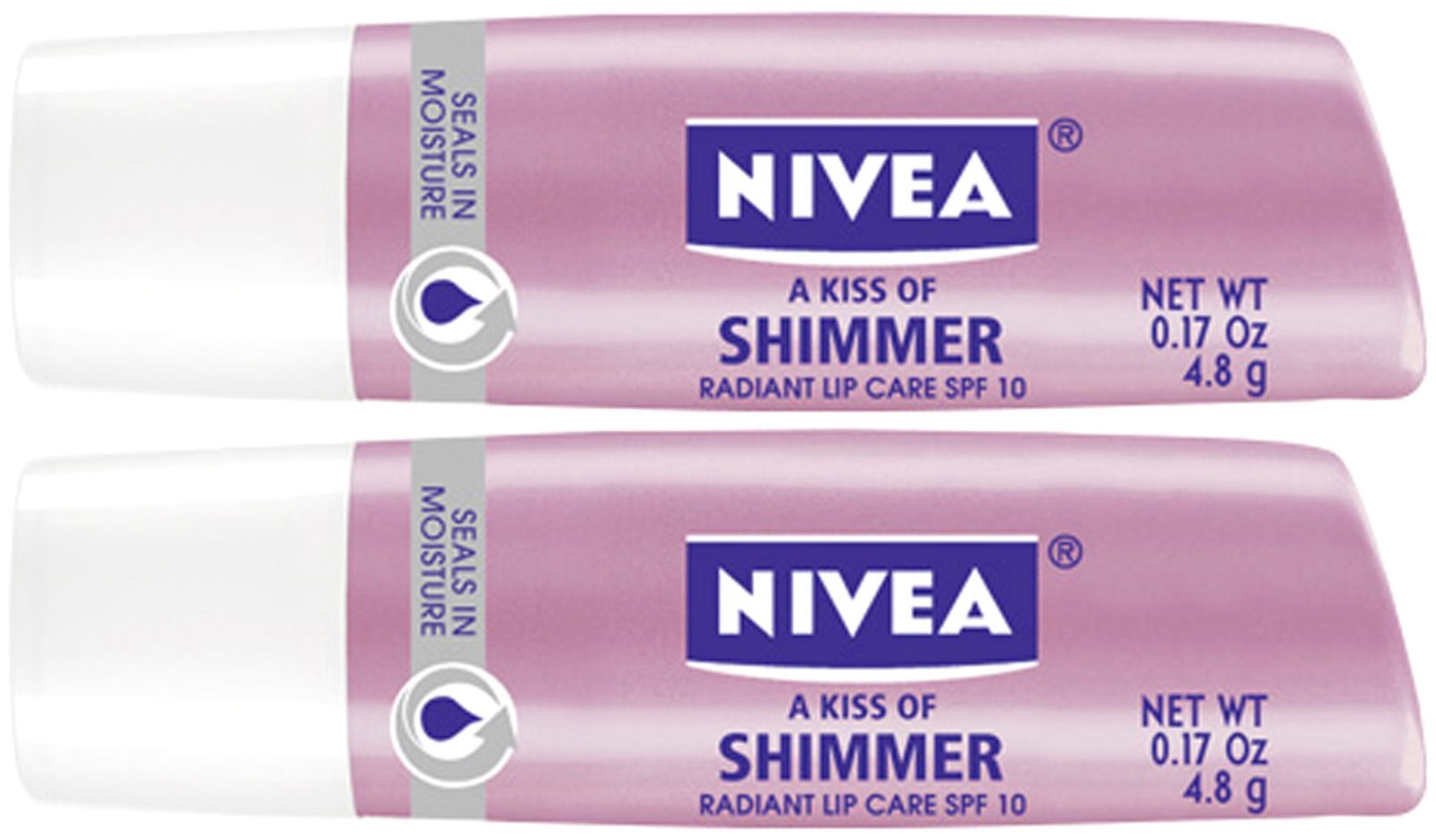 NIVEA Bálsamo labial Beso de Brillo Perlado, brillo suave y hidratación diaria para labios