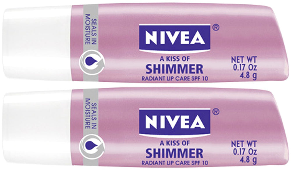 NIVEA Bálsamo labial Beso de Brillo Perlado, brillo suave y hidratación diaria para labios