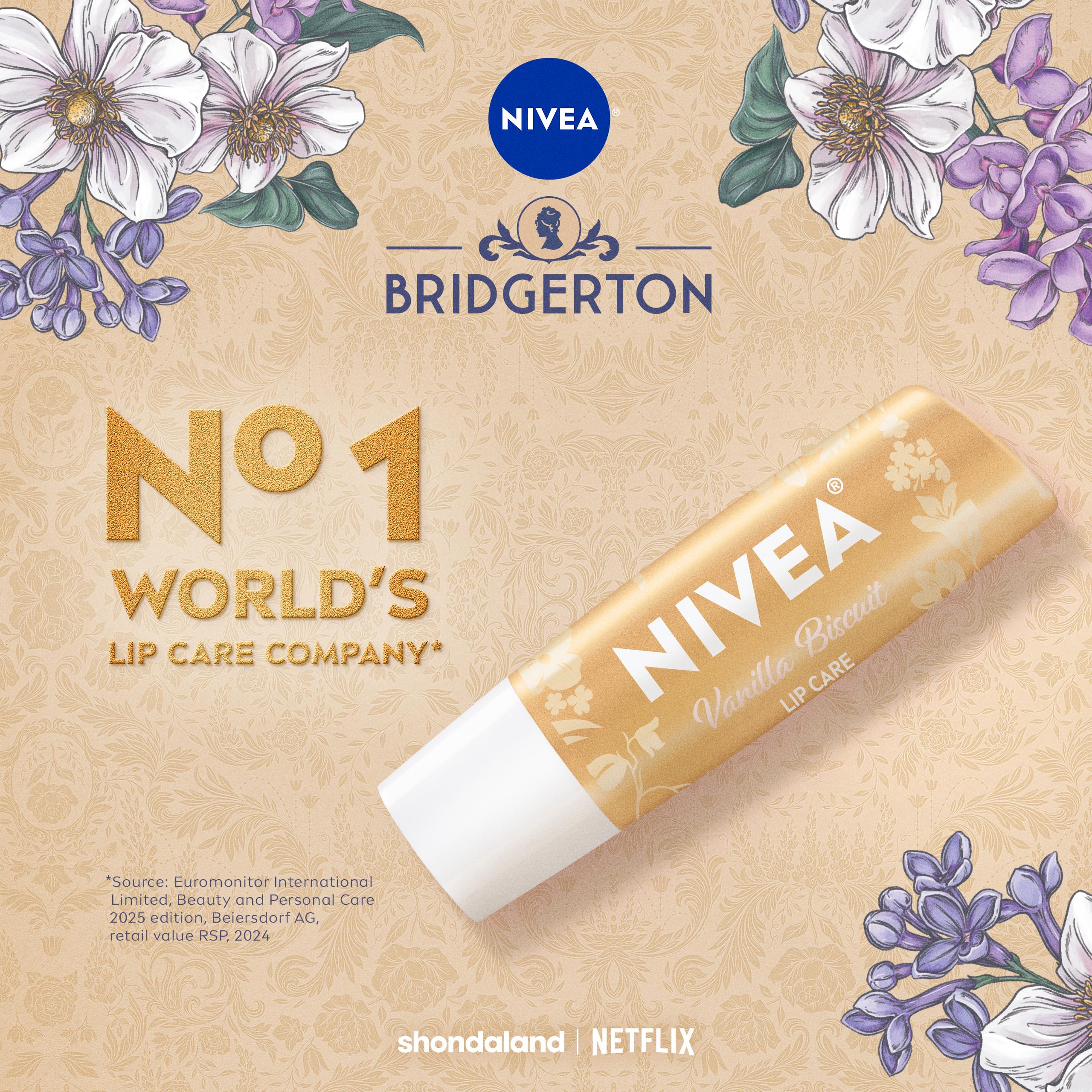 Bálsamo labial NIVEA vainilla, textura cremosa para labios suaves