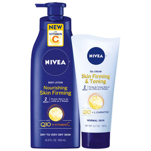 NIVEA crema corporal firmeza en botella para hidratación intensiva.