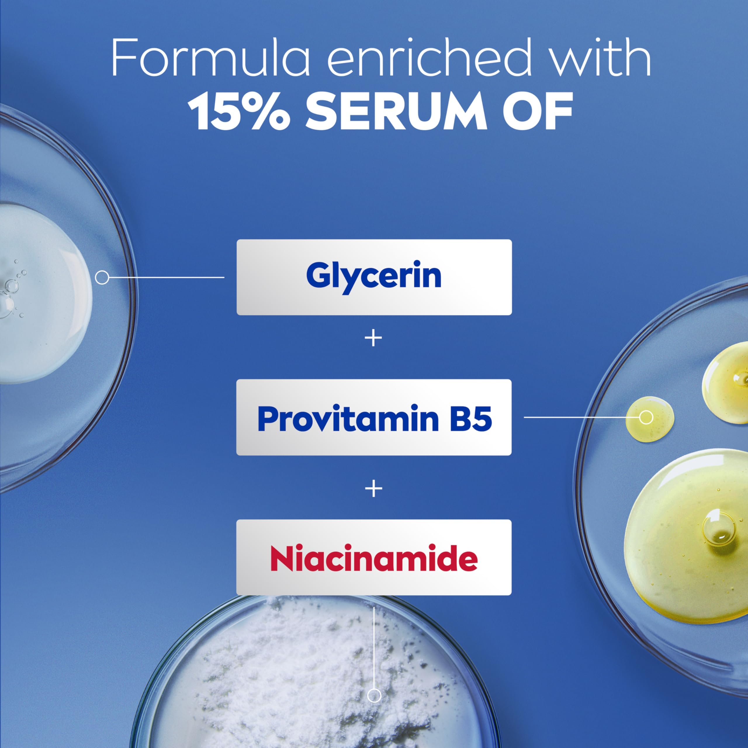 Textura ligera de NIVEA sin residuo graso tras la aplicación.