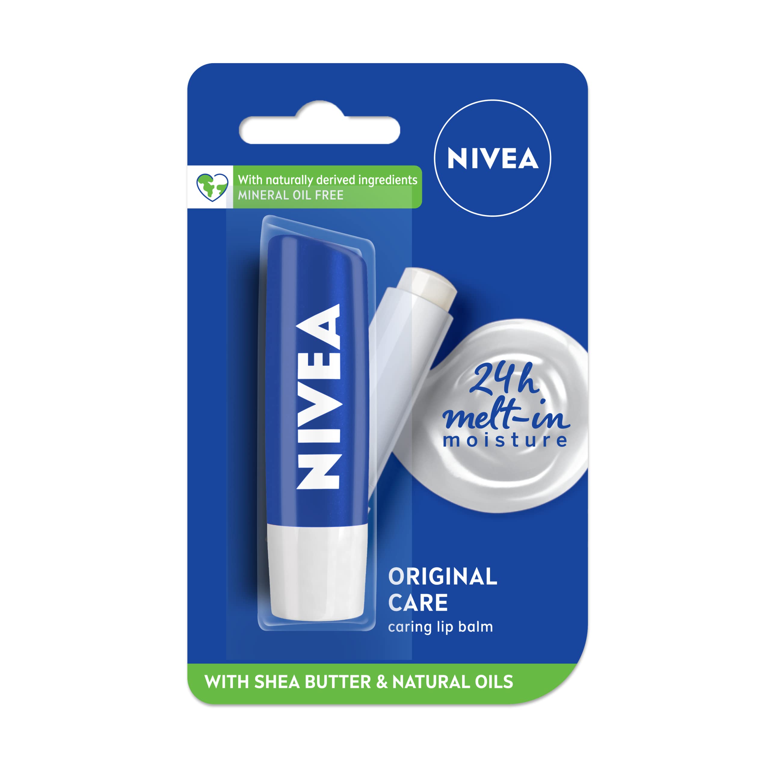 Nivea Cuidado Labial Esencial 4.8 g en empaque compacto, ideal para llevar