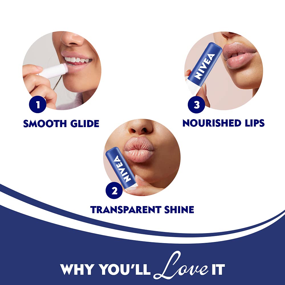 Nivea Cuidado Labial Esencial 4.8 g, hidrata labios sensibles con comodidad