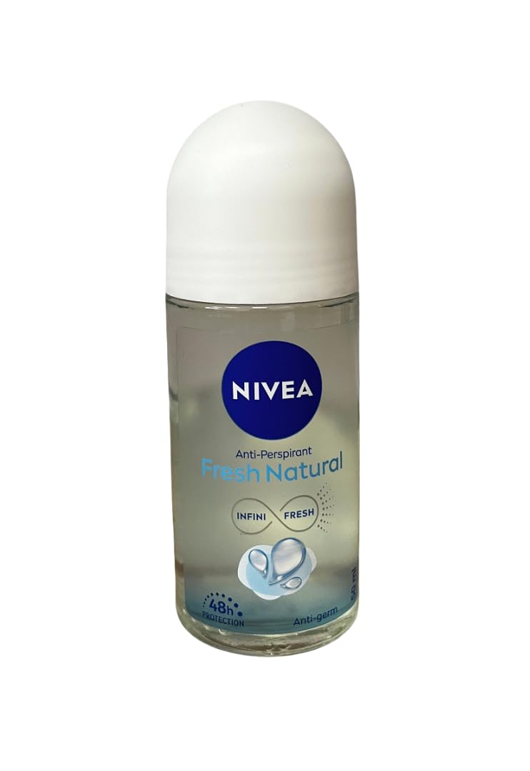 NIVEA Fresco Natural desodorante rodillo 50 ml, caja atractiva para uso diario