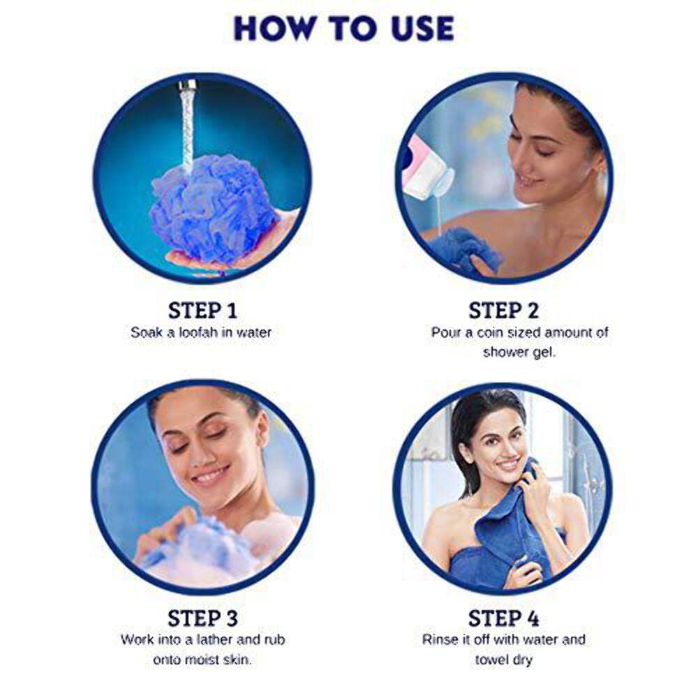 Composición frutal suave que cuida la piel durante la ducha con NIVEA Fruta Potente y Fresca.