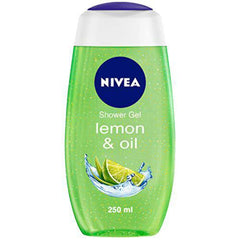 NIVEA gel de ducha limón y aceite frente al envase, claridad y frescura