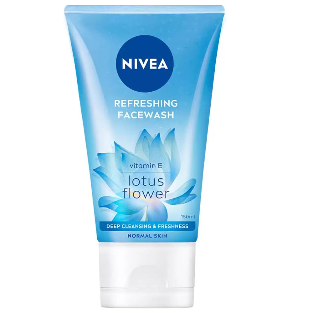 NIVEA Limpiador facial refrescante para piel normal, limpieza suave y revitalizante.